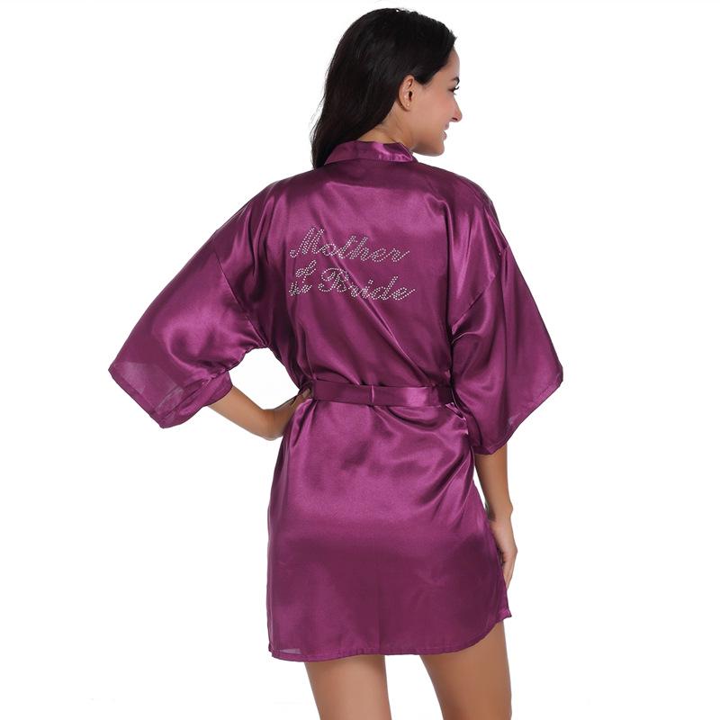 

Elegant Rhinestone Mother of the Bride Wedding Morning Robe M (2 sizes larger than Asian)