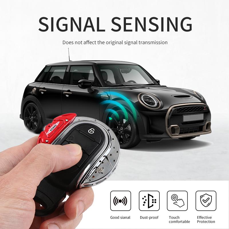 Metal Calipers Car Key Cover For Mini Cooper S Jcw F56 F60 F55 F54 F57 Clubman Countryman Key Case Key Chain Car Accessories