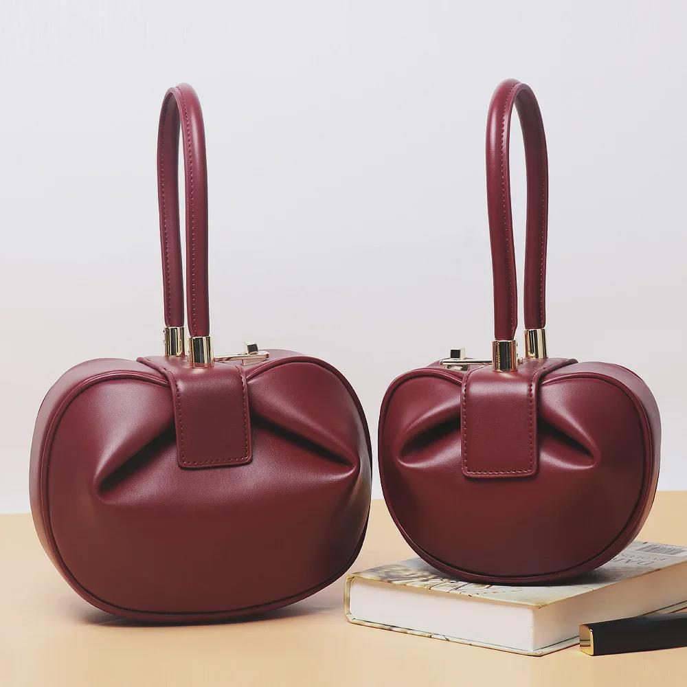 Niche 2022 Women's Genuine Leather Dumpling Bag - Trendy Cowhide Wonton Bag