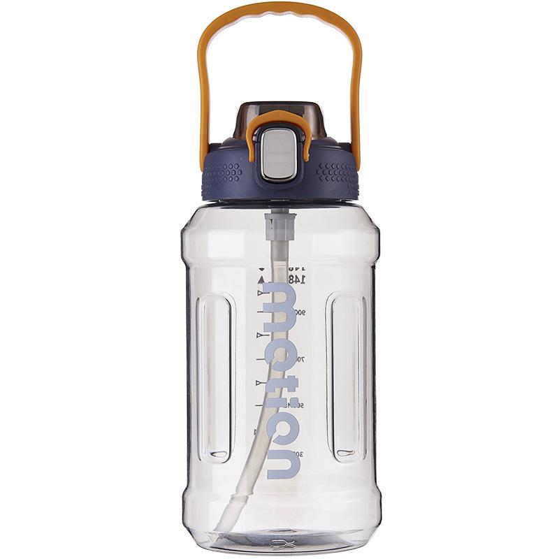 Nowy Przenośny Uchwyt Sportowy Czajnik Odbijana Dysza Ssąca Podwójny Kubek do Picia Fitness Akademik Studencki Duża Pojemność Plastikowy Kubek na Wodę