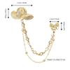 Personality Crystal Hat Bow Brooch Zinc Zinc Alloy Zircon Badge Pin Tassel Pendant Brooch  Party Favors