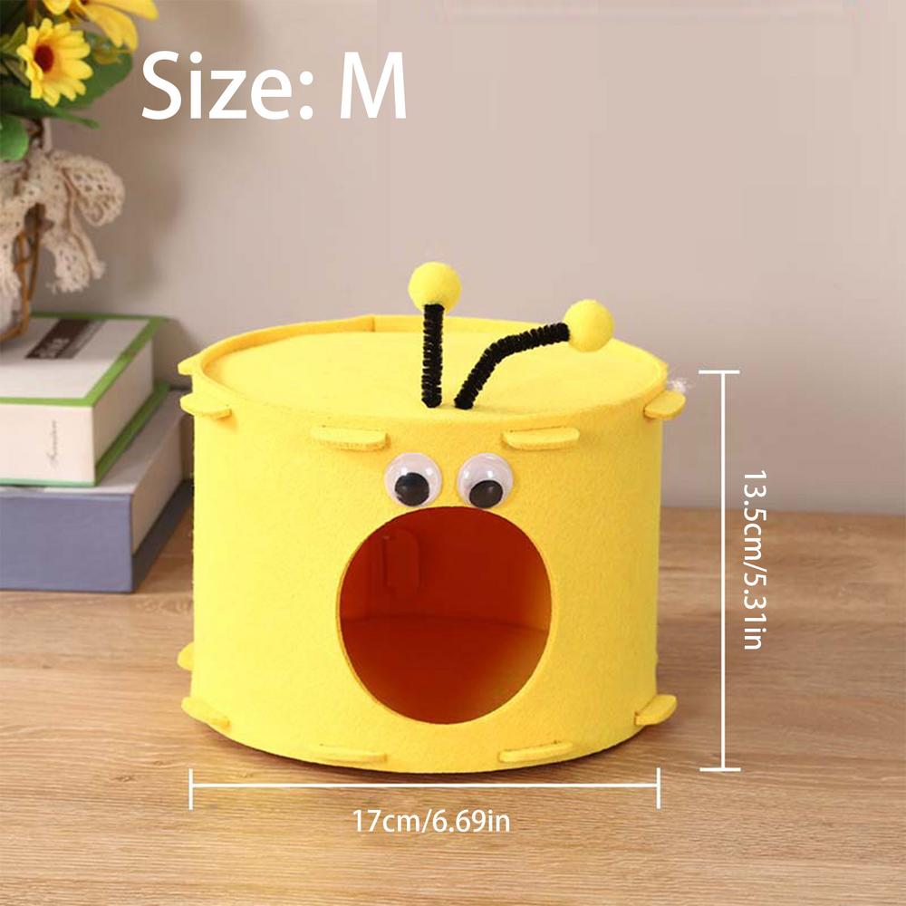 

Hamster Sleeping Nest Hamster Hiding House Felt Warm Nest Bee Shaped Dutch Pig Mouse Golden Bear House