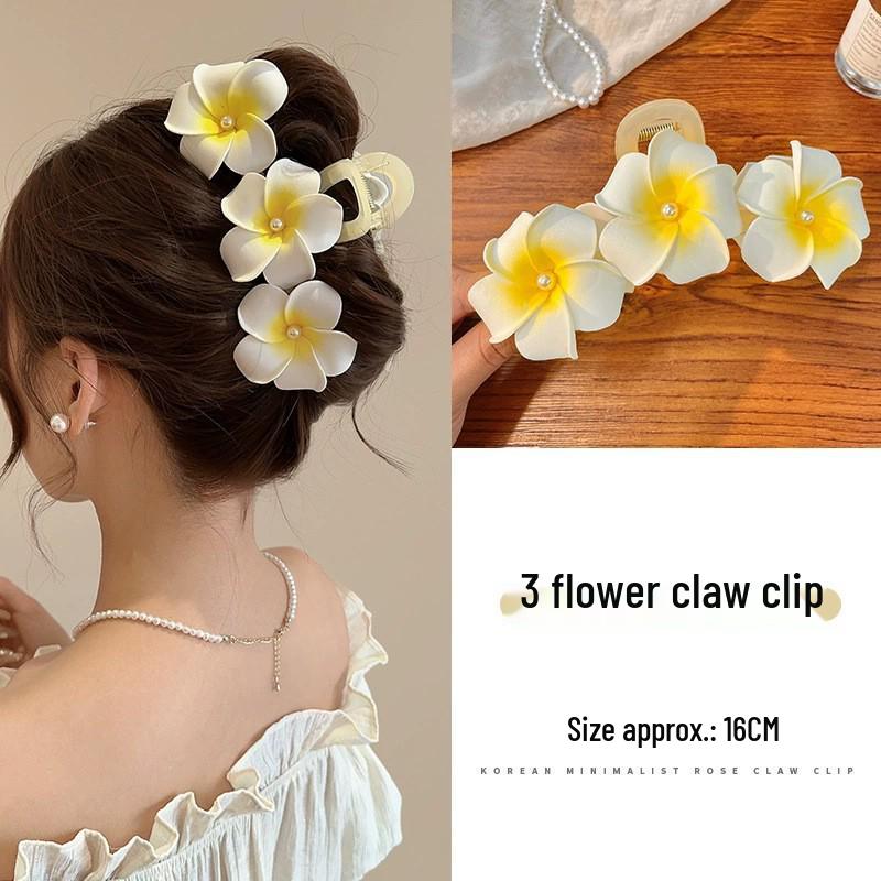 Egg Flower Claw Clip: 2026 High-End Women's Hair Accessory for Updos