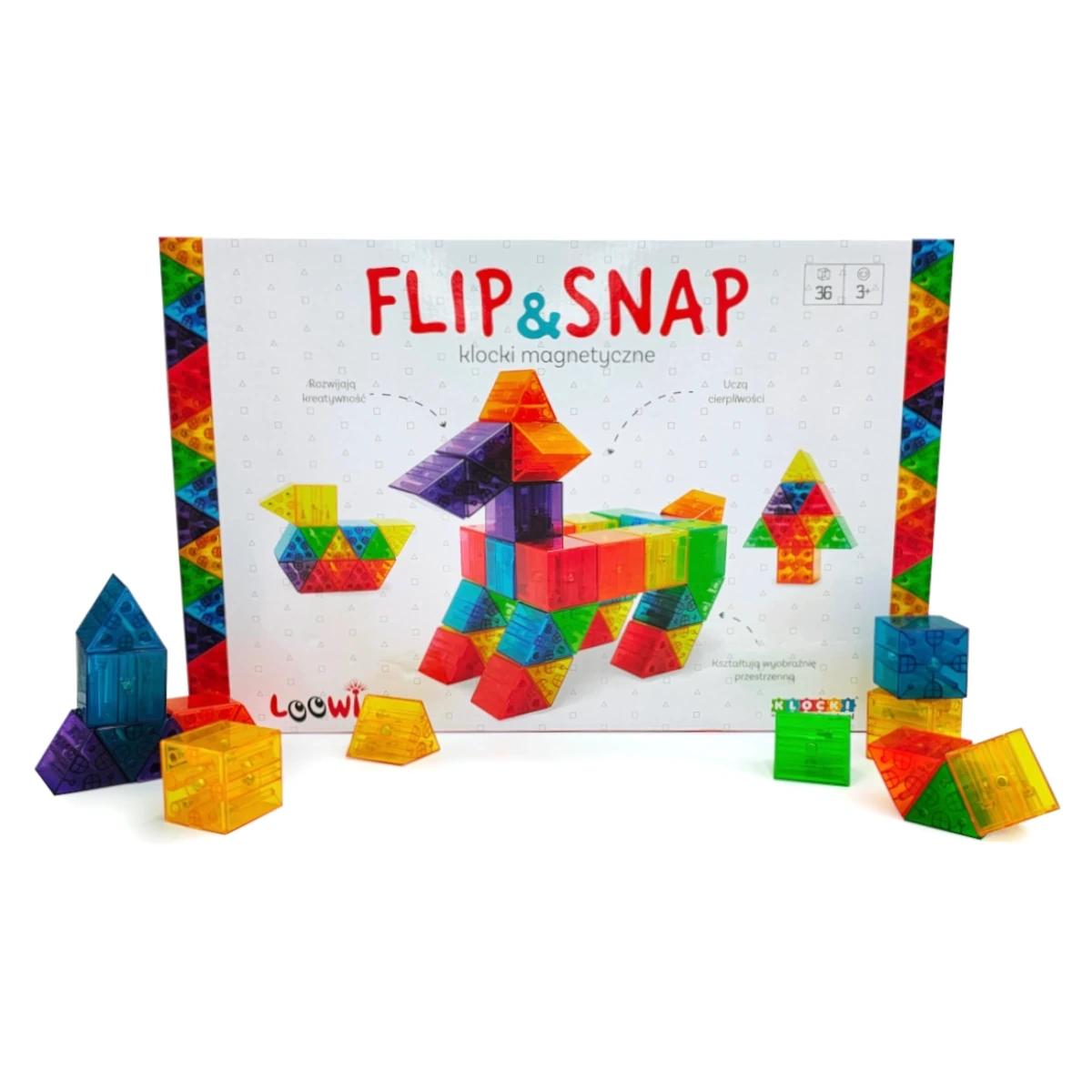 Magnetic Blocks Flip And Snap Loowi