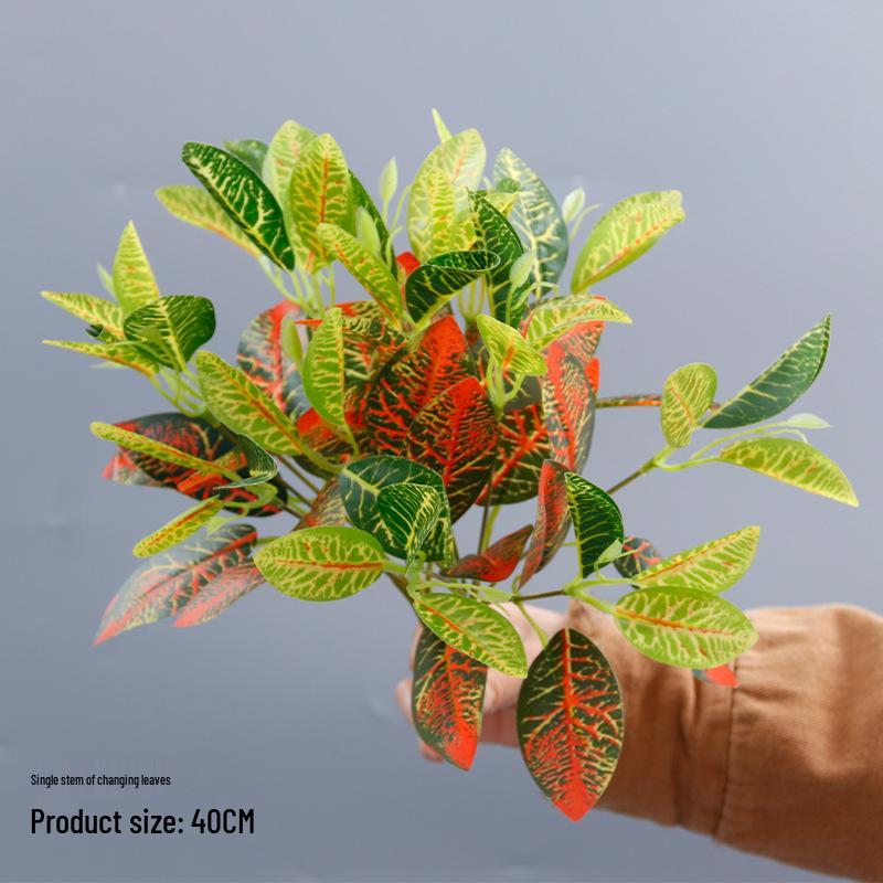 Color-Changing Green Radish Leaves for Home & Garden Decoration – Artificial Long-Lasting Wall Plants for Photography