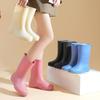 Mode Plus Samt Mittelhohe Damen Gummistiefel Regenstiefel Regenstiefel Outdoor Arbeit Rutschfest Wasserdicht Gummischuhe