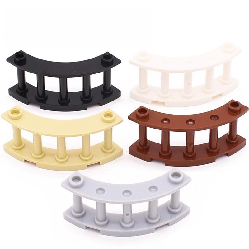 10PCS 30056 Fence 4x4x2 Quarter Round Spindled With 2 Studs MOC Part Building Blocks DIY Accessories Brick Toys For Children