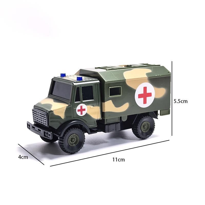 Alloy Metal+Plastic Pull Back Car Simulation Army Armed Tank Helicopter Armored Vehicle Car Truck Children's Toys Playsets Scale Ratio Model