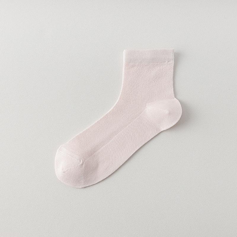 Calcetines Cortos de Verano Finos para Mujer, Antibacterianos y Desodorantes, con Malla, Transpirables, Antideslizantes y Talones que No se Bajan, Calcetines Cortos Tipo Barco