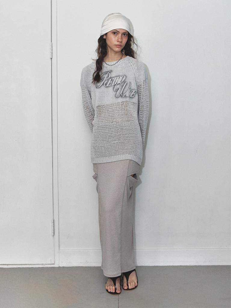 INSEOWL Soft Sheer Knit - Light Gray