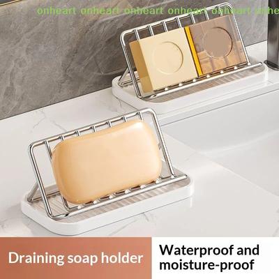 [C]Practical Bathroom Soap Holder with Draining Rack for Neat and Organized Storage