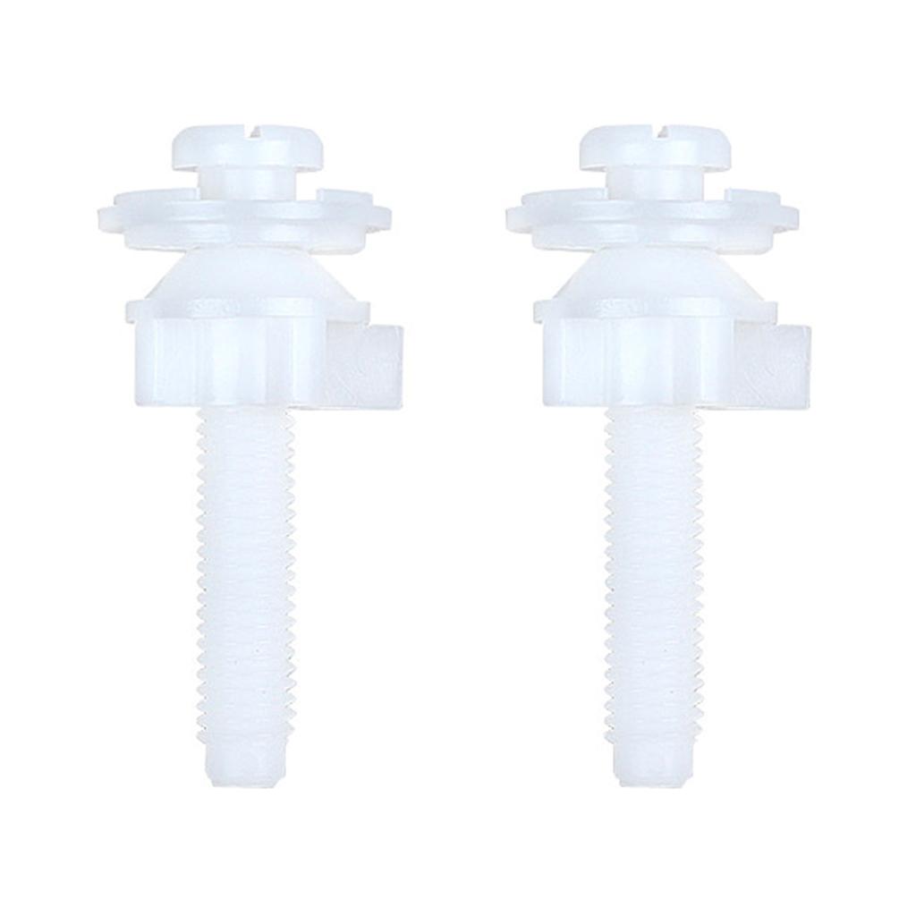 Convenient Toilet Bolt Replacement Reliable Toilet Hinge Screws Long Lasting Essential Toilet Hardware Kits Plastic