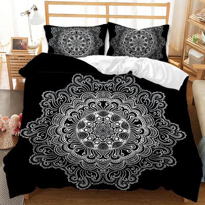 Housse de Couette Mandala Ensemble Éléphant Boho Chic Hippie Lit Simple Literie Mandala Polyester Housse de Couette Adultes Double Queen King Size