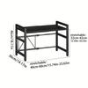 1pc of Adjustable And Expandable Two-Tier Carbon-Steel Microwave Rack,Space-Saving Stand And Kitchen Organizer
