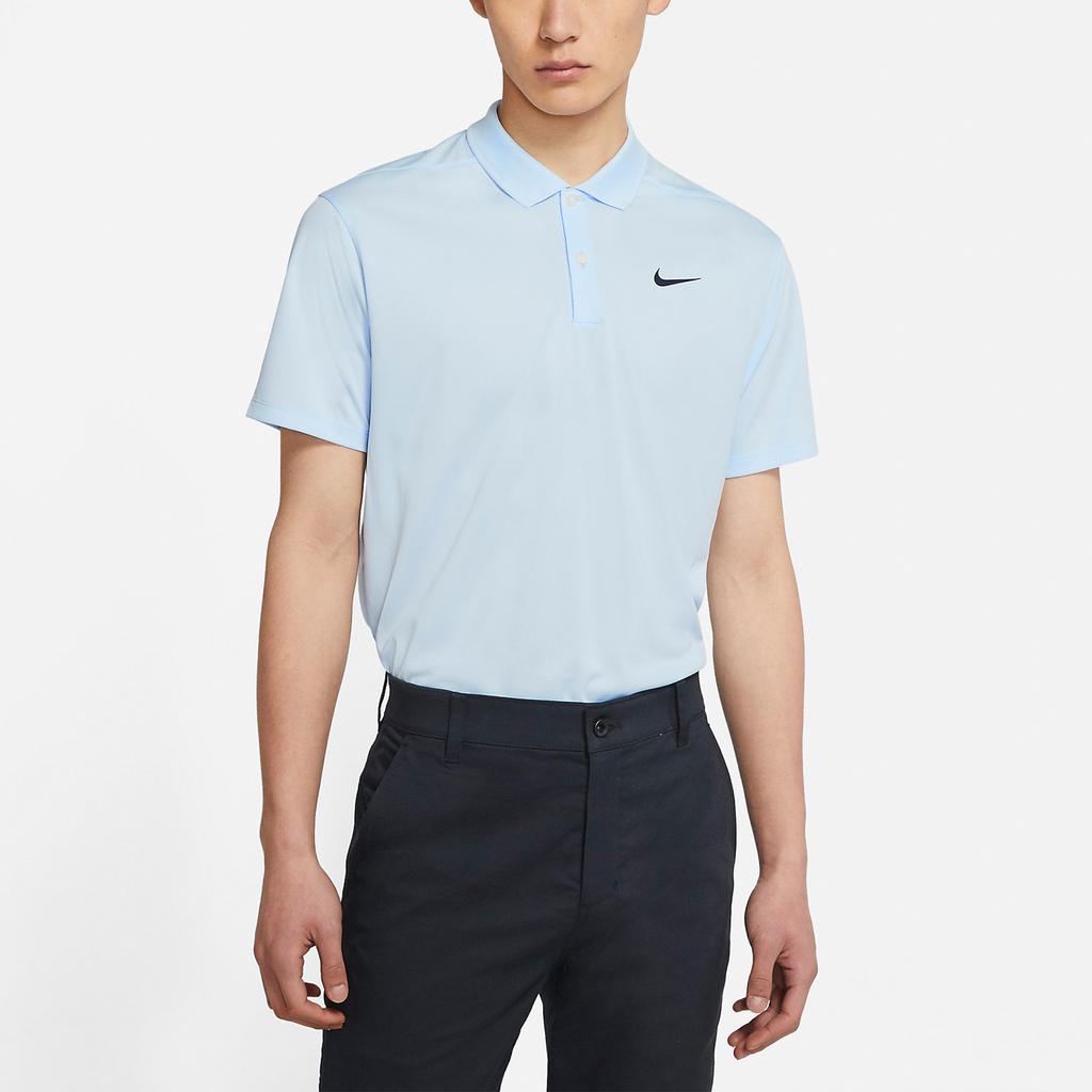 Nike Dri-Fit Victory Logo Performance Polo Shirt Men Tops Light-Blue BV0355-407