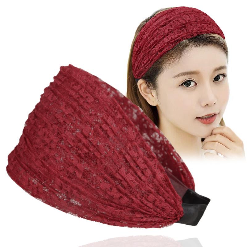 Korean Minimalist Wide Non-Slip Lace Headband for Hair