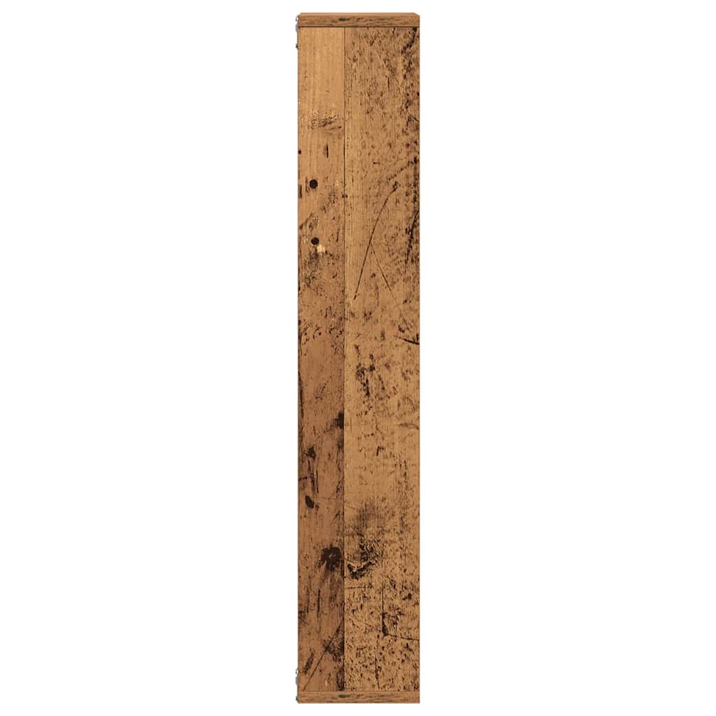 Wall Shelf with Vintage Wood Look 36 x 16 x 90 cm Engineered Wood