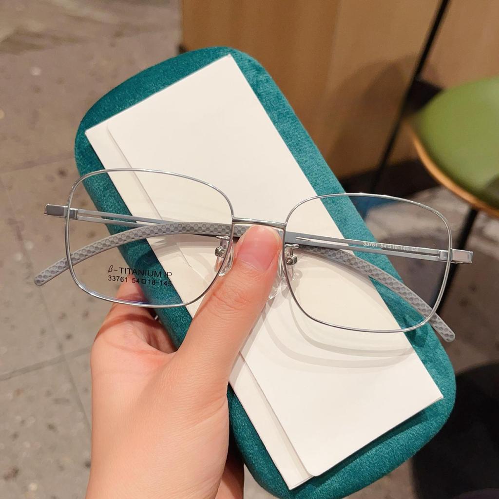 Fashion Retro Polygonal Glasses Frame Hollow Temples for Men and Women Plain Glasses Can Be Equipped with Degrees.