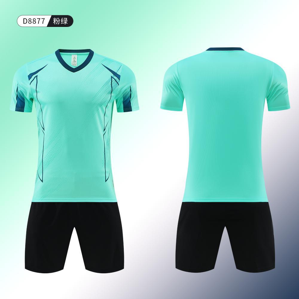 New football jersey set, slick plate competition training team uniform, adult and children's uniform, thin breathable football jersey
