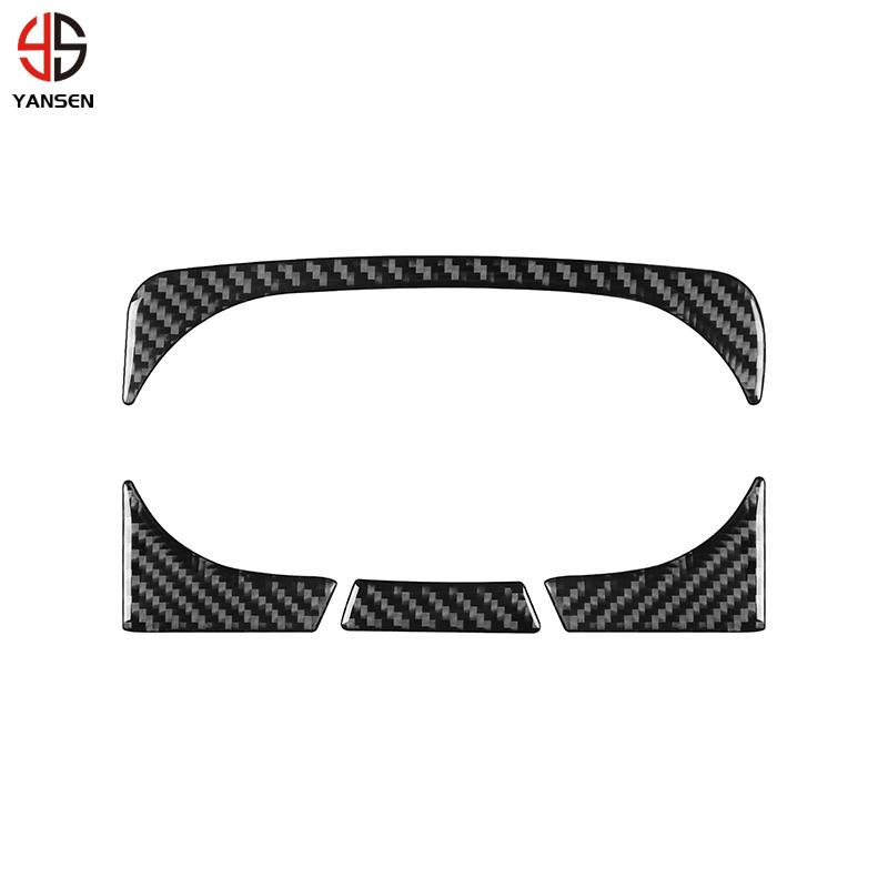 For Land Rover Discovery Sport 2015-2019 Carbon Fiber Rear Armrest Cup Holder Stickers Car Interior Decorative Accessories