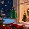 Rustic Metal Christmas Bell Large Red Green Golden Jingle Bell Christmas Tree Hanging Decor Vintage Handmade Wind Chime for Tree Wreath Door Decor