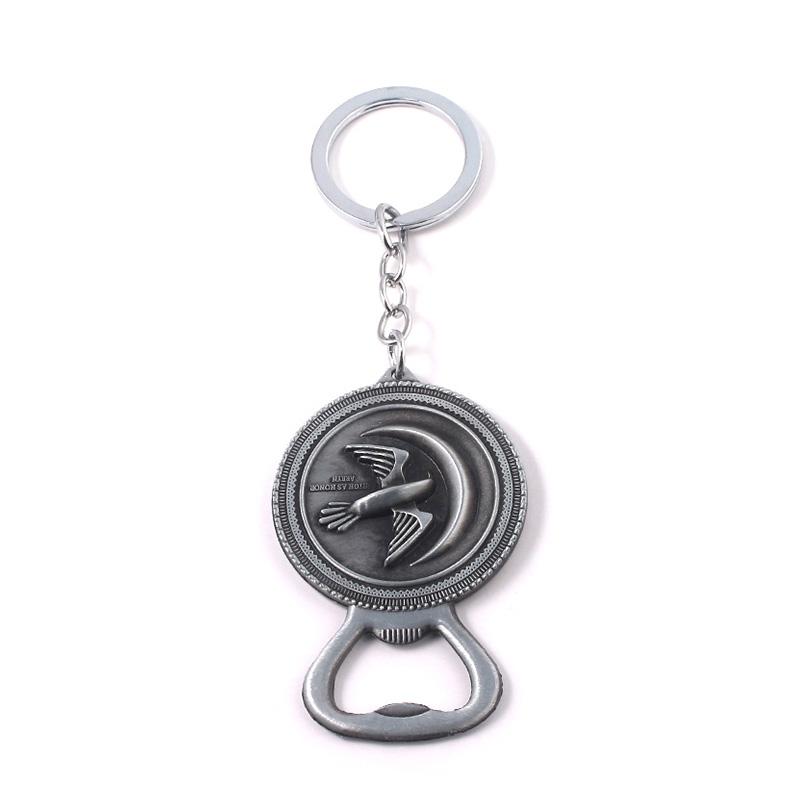 Classic Movie Dragon Shape Keychain Wolf Head Pendant Fashion Trend Bottle Opener Keyring for Fan Collectible Accessories