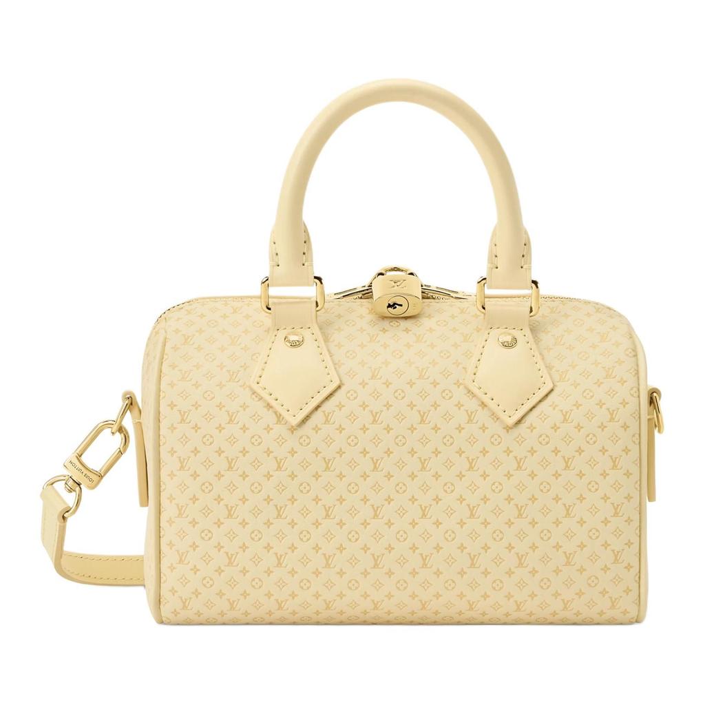 LOUIS VUITTON Speedy Cow Leather Boston Bag, One Shoulder Handbag Women's Yellow M29494