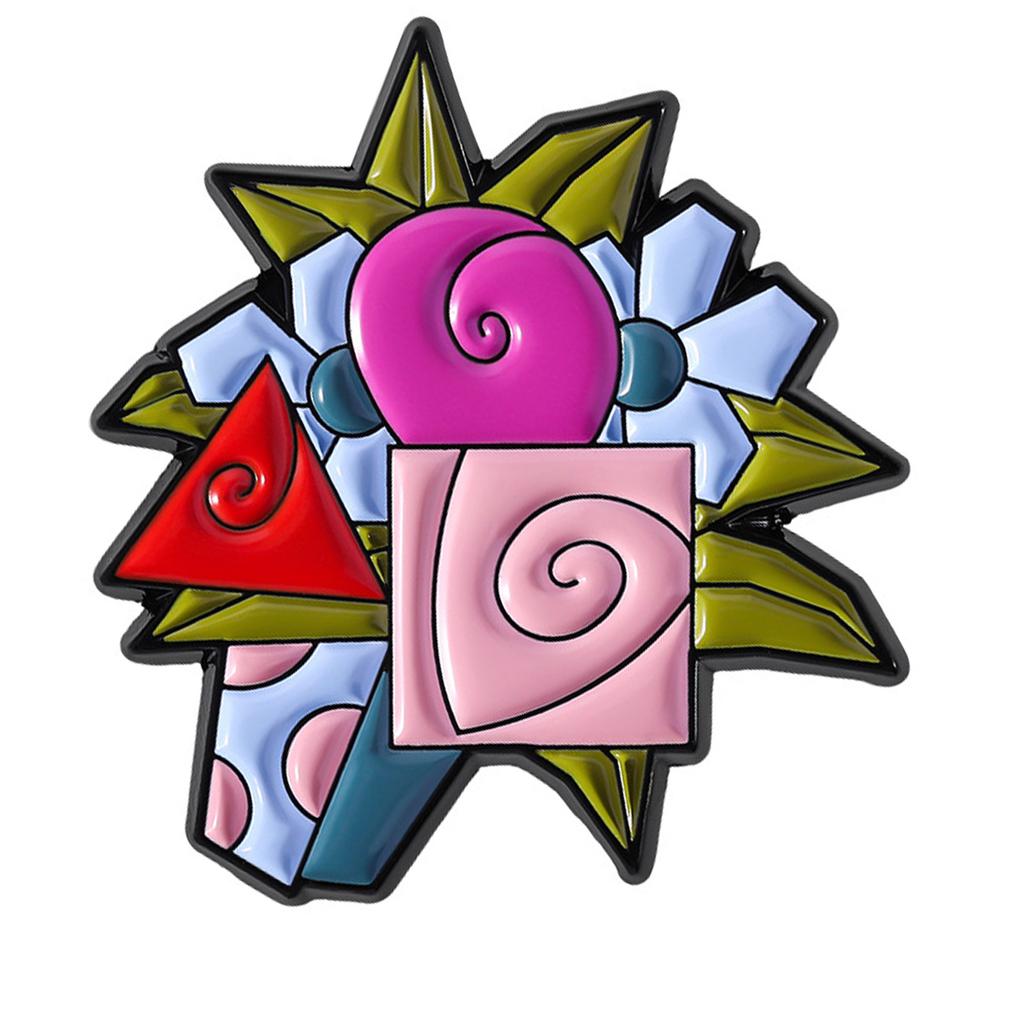 Animal Floral Brooch With Geometric Pattern Alloy Jewelry For Women Men Fashion Enthusiasts