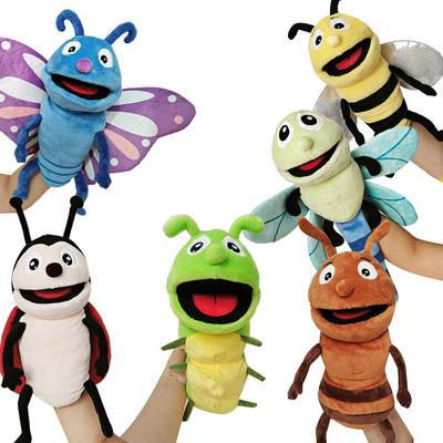 Burattini a Mano Giocattoli per Bambini Peluche Insetti Animali Bruco Coccinella Burattini a Mano Bambola Famiglia Narrazione Gioco di Ruolo Giocattoli per Dita