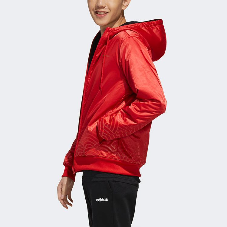 Adidas Neo Reversible Sports Casual Jacket Cotton Men Jackets Light-Crimson EI4342