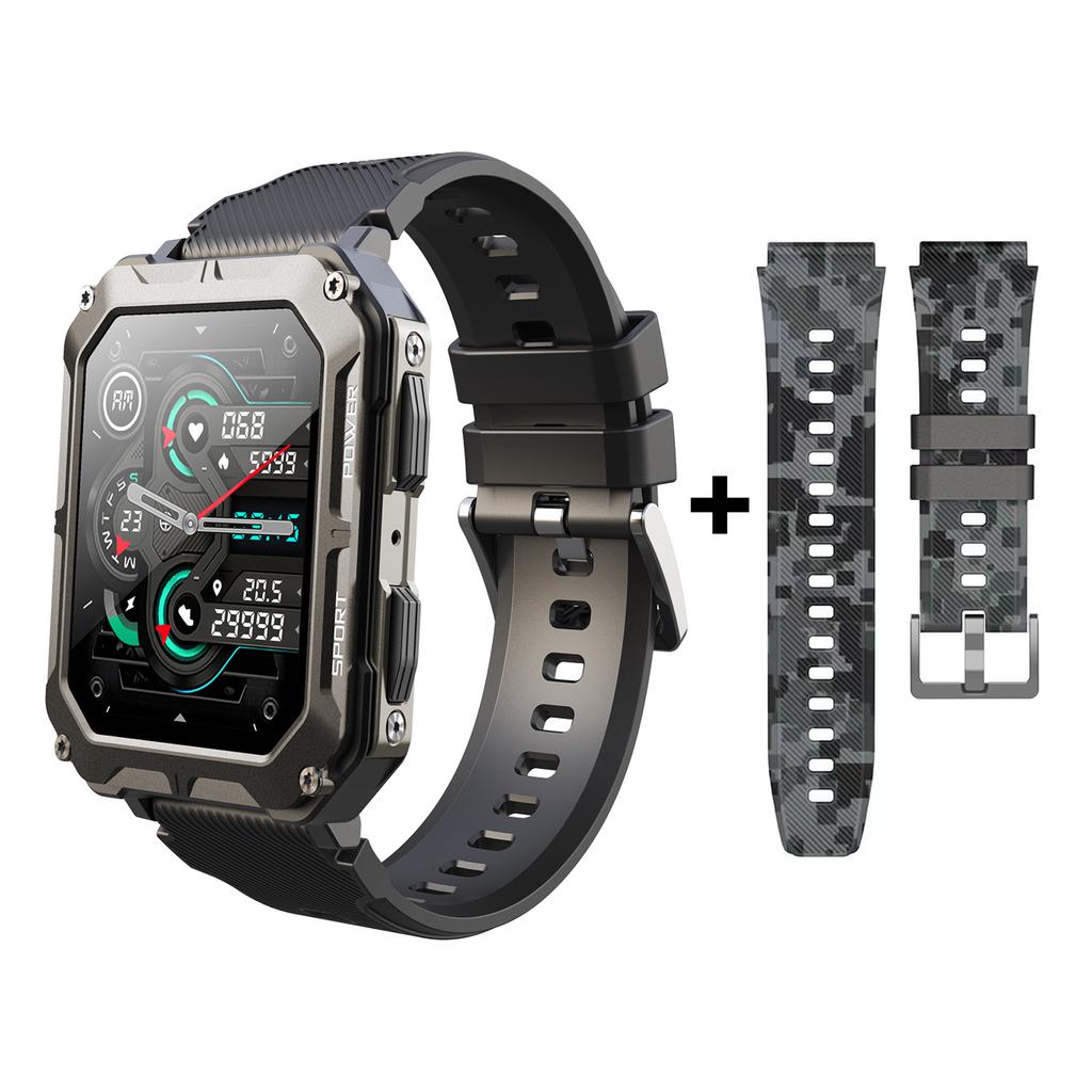 C20Pro Smart Watch Men Voice Assistant Bluetooth Call Business Outdoor Sports IP68 Waterproof Women Smartwatch For Android iOS