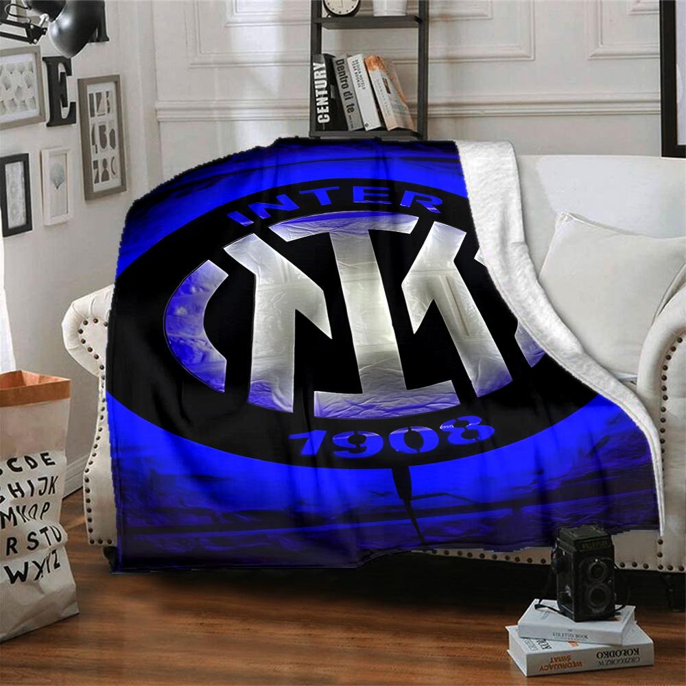 1pc Internazionale Milano Blanket, Gift, for Men and Women, Soft Blanket, Good for Sofa Bed Couch Travel, Lightweight Flannel Blanket