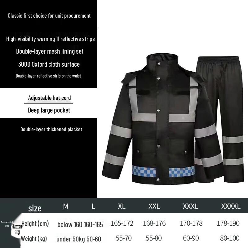 Handun 300D Reflective Work Raincoat