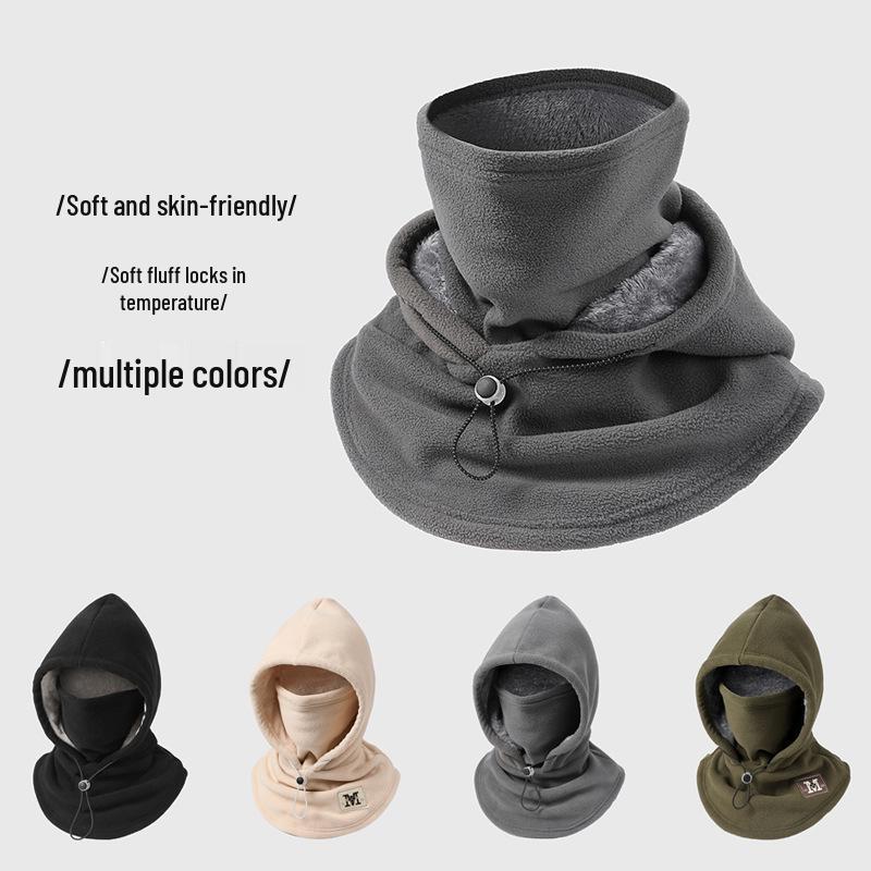Unisex Windproof Cycling Hat with Face and Neck Protection - Velvet Lined, Thickened for Autumn & Winter