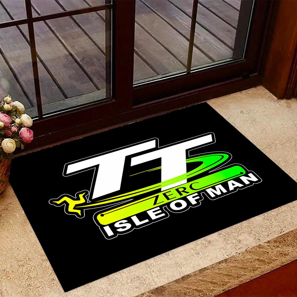Tappeti Antiscivolo a Tema Gara TT dell'Isola di Man - Arredamento per la Casa in Poliestere, Adatti per Camere da Letto, Soggiorni, Ingressi, Studi e Decorazioni