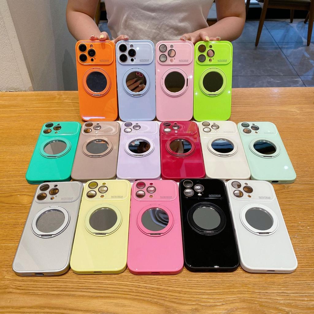 17 Applicable to Apple 16 360 Metal Magnetic Bracket Mirror 15 Mobile Phone Case iPhone14 Anti-drop 13 Protective Case