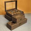 2025 New Style Retro Imitation Wood Grain Leather Watch Box Creative Chinese Style Watch Storage Case Gift Box