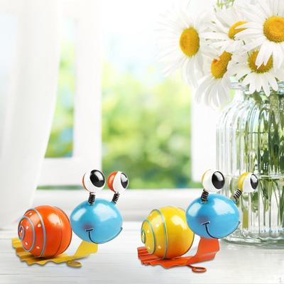 2Pcs Metal Figurine Animal Statue Outdoor Lawn Patio Gift Sculpture Ornament for Housewarming