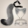 Costume Prop Cartoon Animal Ears Headband Hair Hoop Necklace Tail Set Fox Cat Cosplay Halloween