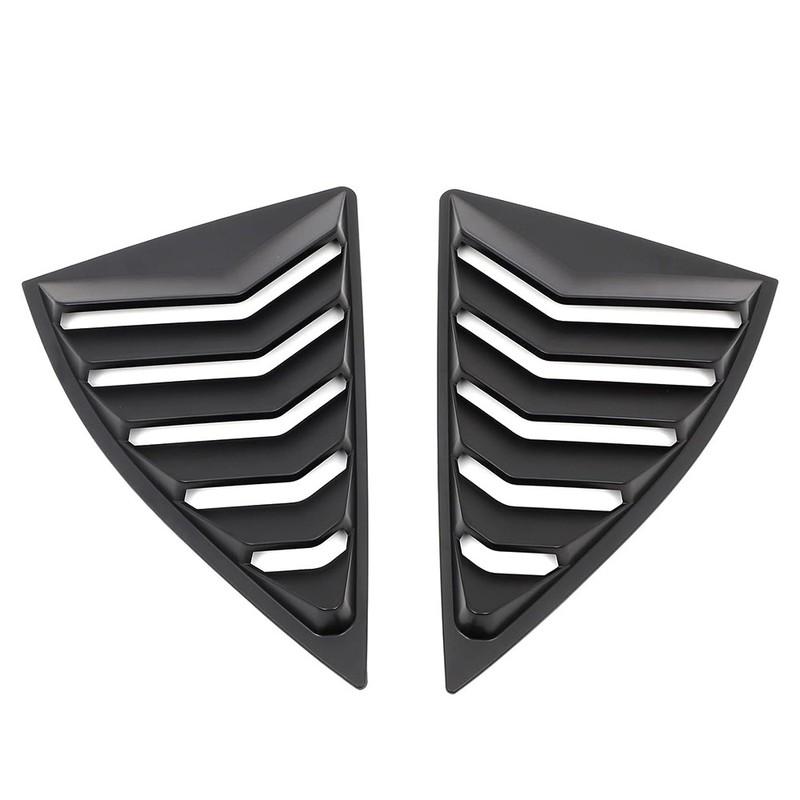For Chevy Camaro 2009-2015 ABS Plastic Window Quarter Louver Scoop Cover Side Vent Shutter Trim Exterior Adhesive Accessories