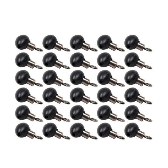 10/20/30/40Pcs Fishing Tackle Zip Slider Beads Swivels Pulley Clip Line Rigs