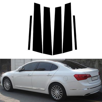 6Pcs Car Pillar Posts Door Window Trim Decal Cover for Kia Cadenza/K7 2010 2011 2012 2013 2014 2015 2016 Exterior Parts