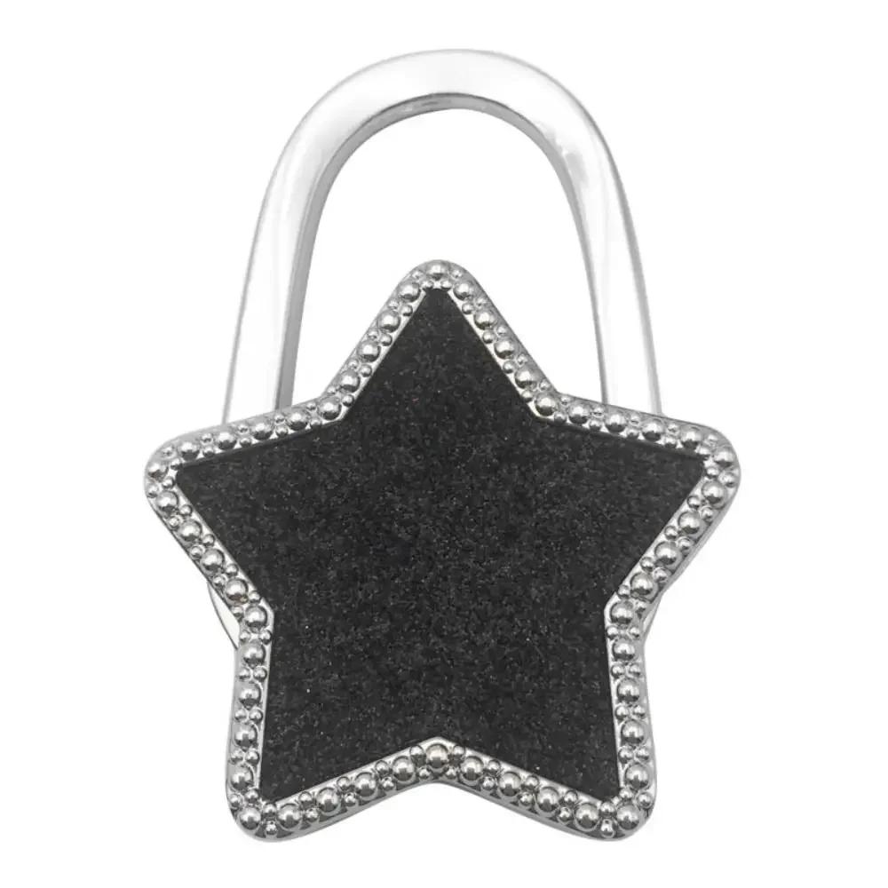 Portable Star Shape Handbag Hook Shiny Folding Table Edge Handbag Hanger for Home Keychain Cute Bag Pendant Multi-Purpose Hooks 990₽