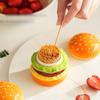 Creative Hamburger Toothpick Box Home Luxury High-end Toothpick Holders, Cute Cotton Swab Can, Dental Floss Storage Box