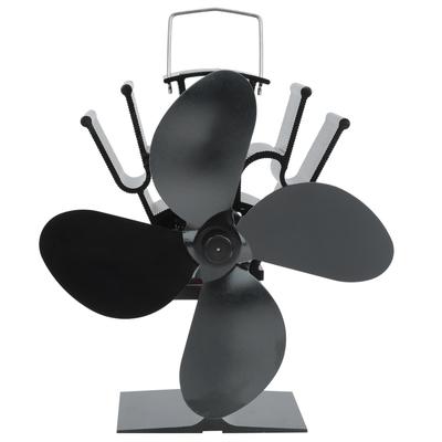 Ventilator de sobă de șemineu cu 4 pale alimentat de căldură, ventilator pentru arzător de lemne pentru circulația căldurii în casă
