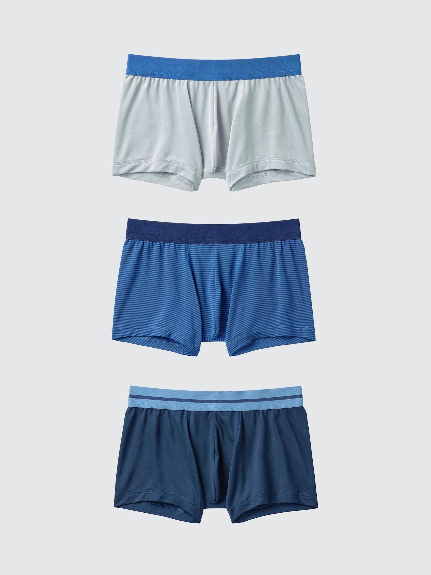 Uniqlo Боксеры Airism для мальчиков 3 шт. Полоска 65 BLUE/KIDS 110