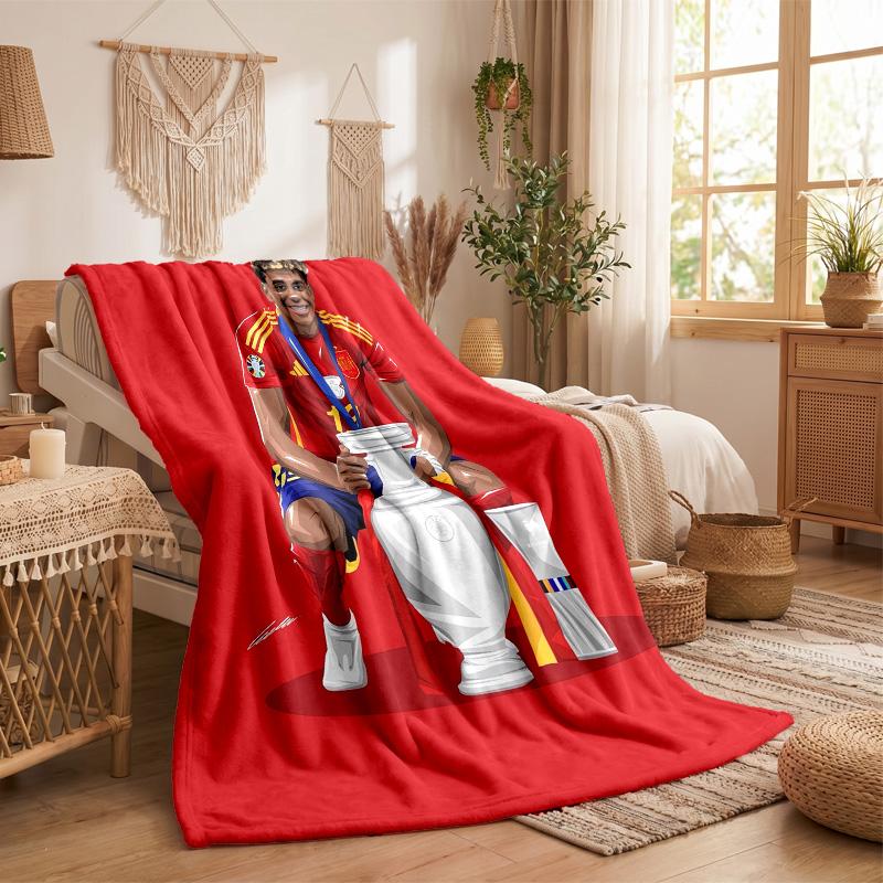 Lamine Yamal Print Flannel Blanket Soft Warm Sofa Bed Throw Blanket For Home Office Bedroom