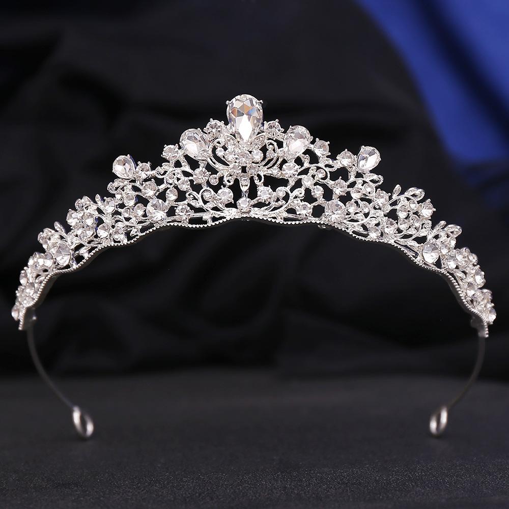 Bridal Tiara Baroque Rhinestone Simple Crystal Tiara Bridal Party Small Crown Wedding Hair Accessories