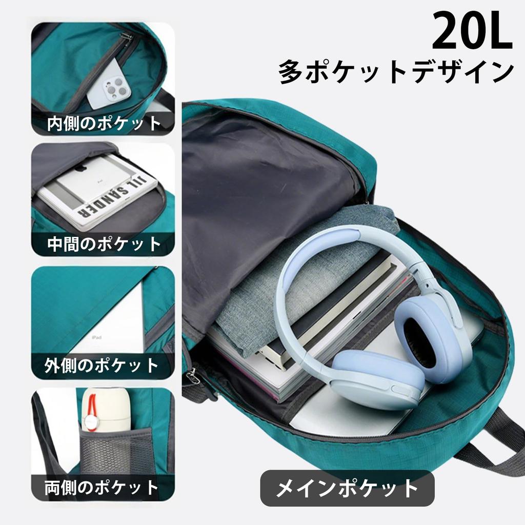 ThaxDirect Foldable 20L Large Perfect for Outdoor Business and Unisex Daypack Backpack, Lightweight, Waterproof, Capacity, Compact, Activities,