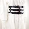 Punk-Taillengürtel Damen Halloween Leder Skinny Körper Verstellbare Gürtel mit Hosenträgern für Party Nachtclub Taille Schlank
